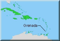 Grenada on the map